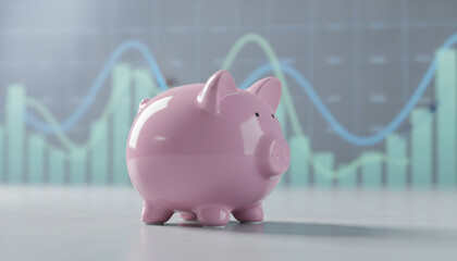 Professional financial data visualization showcasing economic growth, market analysis, investment strategies, stock trends, and digital banking concepts