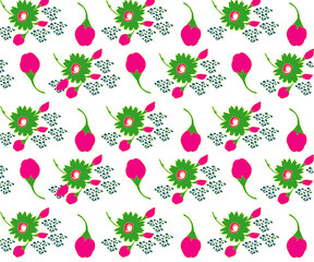 Black Floral Wallpaper | Vintage Folk Art Flowers, Retro Seamless Floral Pattern for Fabric Print, Gift Wrap, Modern Wallpaper Design