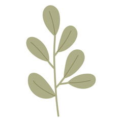 Flower element, Plant vector illustration, Digital flower design, Abstract floral item vector
