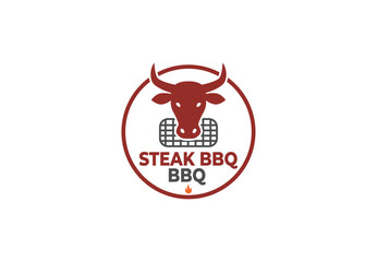 Steak bbq shop concept logo design for your branding and identity