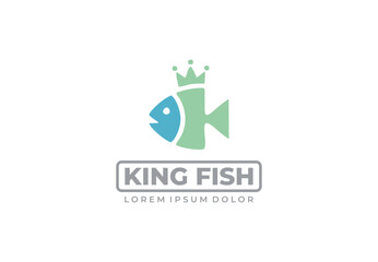 King fish concept logo design for your branding and identity