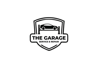 The garage car concept logo design for your branding and identity