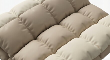 Fototapeta premium Soft puffy quilted fabric texture background - Minimalist tactile material