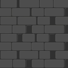Seamless Dark Grey Stone Wall Pattern Background Design Element for Textures