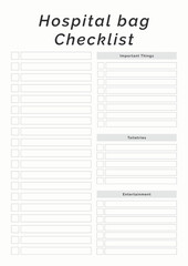 Hospital Bag Checklist