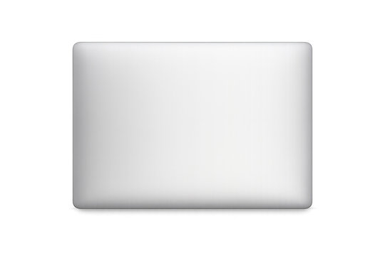 Sleek, modern laptop lid with a clean, minimalist design and subtle shadow