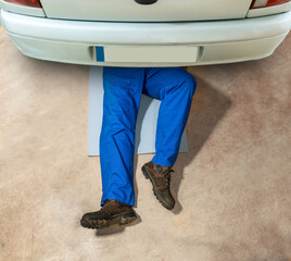 Getting his car back on the road