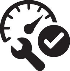 Performance testing icon vector for speed analysis, QA, monitoring and software development tools. EPS file. © SB 