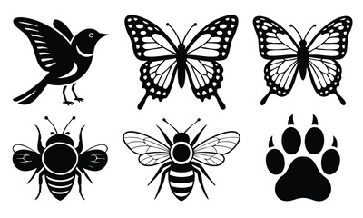 Fototapeta premium Animals and nature icons for Earth Day celebration