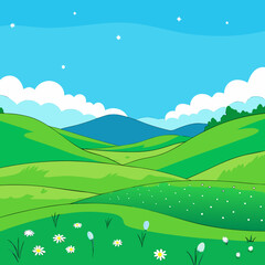 Obraz premium landscape with mountains and blue sky