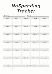 No Spending Tracker