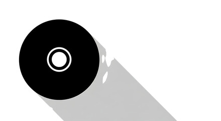 Isolated on transparent background a white abstract shape with a circular cutout