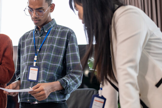 Asian business woman Brainstorm meeting pplication Designers mobile app interface Creative digital development software design project ux ui - Powered by Adobe