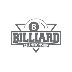 This billiards logo design looks classic yet modern, showing the prestige and competitive spirit in the sport of billiards.
