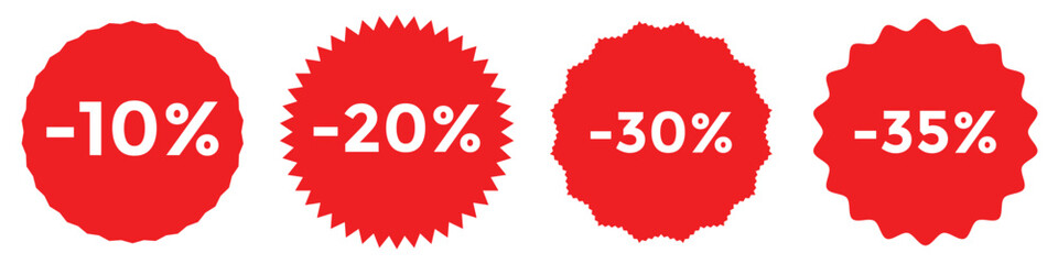 Starburst Sale Price Stickers & Labels Set - Blank Discount Badges & Tags   © MdShoibur