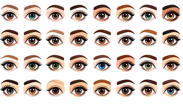 Diverse Eye Makeup Collection - A Study in Beauty and Expression.