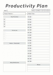 Productivity Plan