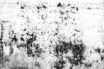Grungy black and white concrete wall texture with distressed spots