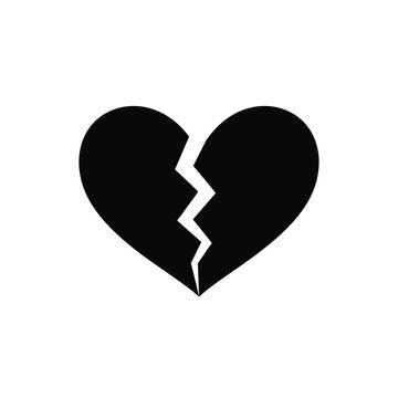 Broken heart icon symbolizing heartbreak and emotional pain