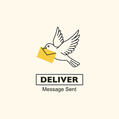 Obraz premium vector illustration of deliver Icon