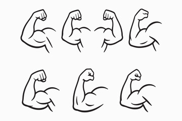 Obraz premium Vector icon set of sporty yoga fitness people in a clean modern collection design