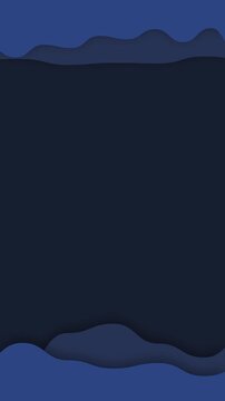 Dark Blue Vertical Background with Paper-Cut Style Blue Waves
