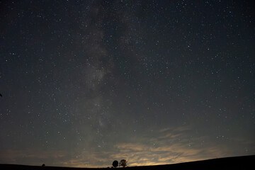 夏の満天の星空と天の川
