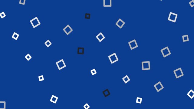 Geometric Pattern of Squares on Blue Background
