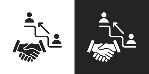 Succession Icon In Black And White Glyph Style