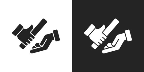 Succession Icon In Black And White Glyph Style