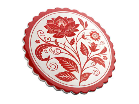 vector illustration of a red flower - Powered by Adobe
