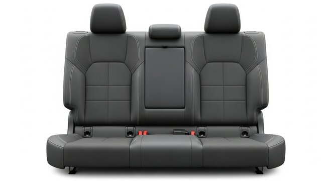 Rear Car Seat Bench Isolated on White Background