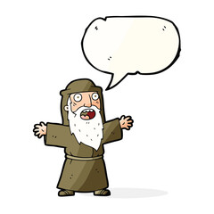 Fototapeta premium Cartoon character with speech bubble