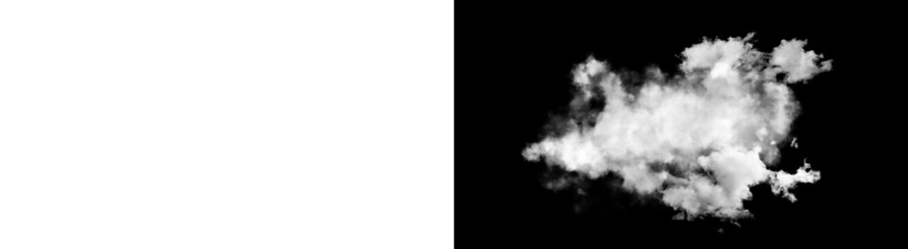 PNG image of&nbsp;Realistic white cumulus cloud formation with associated alpha mask ready for digital composition on transparent background