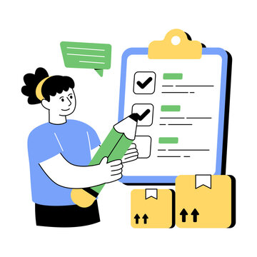 Perfect design illustration of logistic list