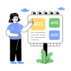 Premium download illustration of ad board