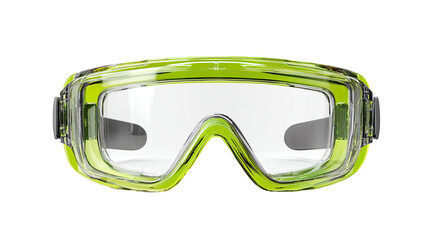 Professional scuba diving mask and snorkel equipment with protective plastic goggles and glass eyewear isolated on a white background for swimming and water sports