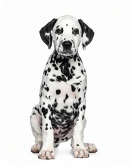 Dalmatiner-Welpe auf wei&szlig;em Hintergrund