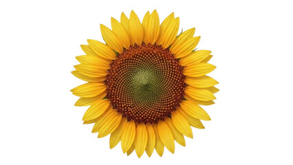 Obraz premium Isolated bright yellow sunflower on a clean background, perfect for nature design concepts