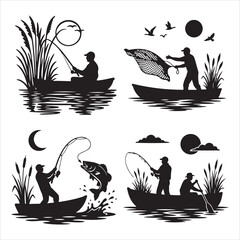 Farm Chicken Family Silhouette SVG 