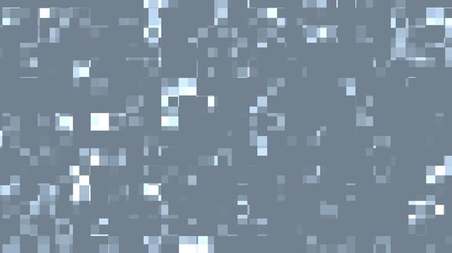 Abstract slate gray background animation featuring blinking square light elements that softly flicker and drift. The glowing grid-like shapes create a modern digital atmosphere.