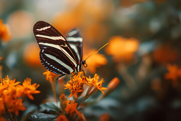 Obraz premium Swallowtail butterfly on thistle flower