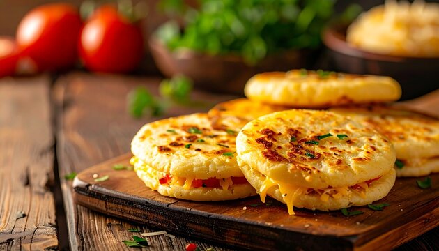 Venezolanische Arepas mit K&auml;sef&uuml;llung