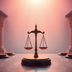 Dreamy legal tome awaits judgment, bathed in soft pastels,  tradition,  ethereal