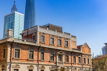 Naklejka premium Historic building in the Italian Style Area of Tianjin, China