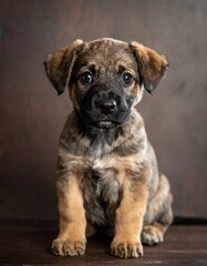 Obraz premium Mischlingswelpe mit großen Augen