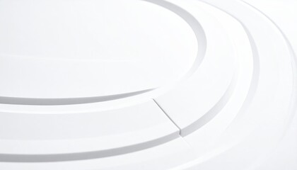Obraz premium Clean white abstract curves and subtle shadows, suggesting modern design