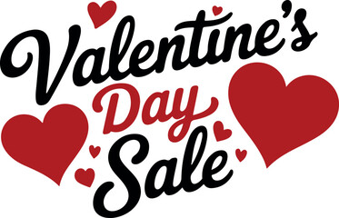 Valentine's Day Sale Typography