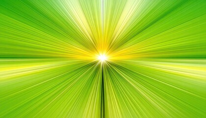 Obraz premium Radiant burst of vibrant green and yellow light emanating from a central point