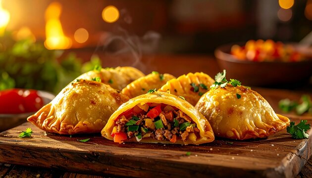 Bolivianische Salte&ntilde;as mit Fleischf&uuml;llung
